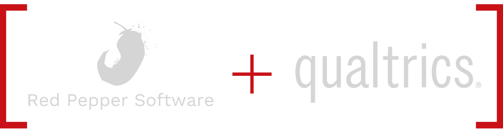Red Pepper Software and Qualtrics Logos